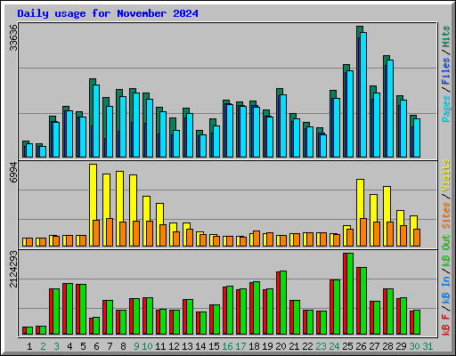 Daily usage for November 2024