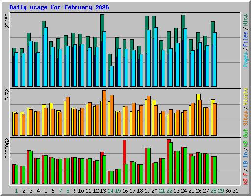 Daily usage for February 2026