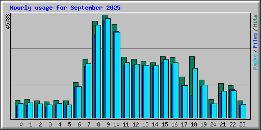 Hourly usage for September 2025