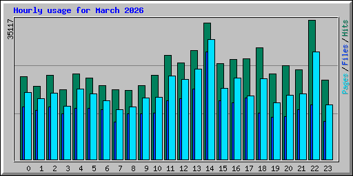 Hourly usage for March 2026
